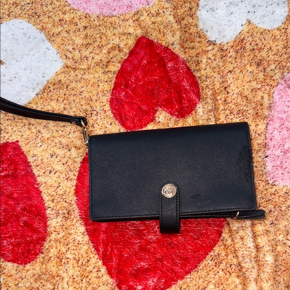 Michael Kors Black Wristlet Clutch